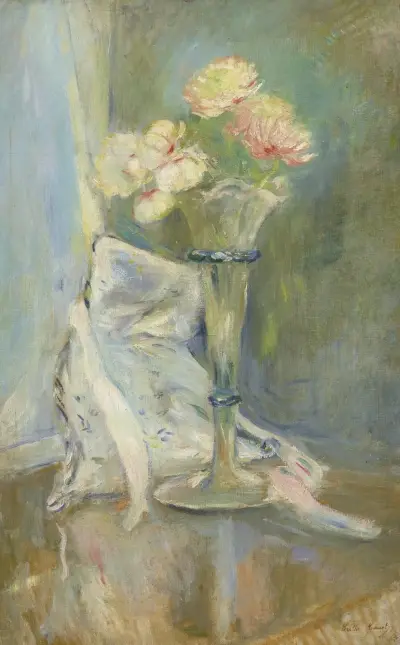 Anémones roses av Berthe Morisot