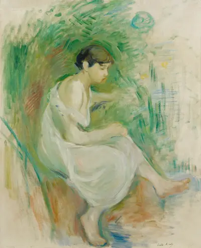 Baigneuse En Chemise av Berthe Morisot
