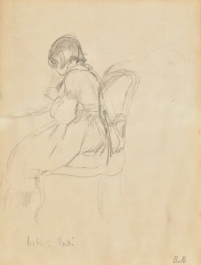 Bibi à Vassé (Julie Manet Rouart) av Berthe Morisot