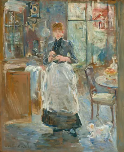 In the Dining Room av Berthe Morisot