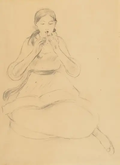 Der Flageolett, 1890 – Nr. 1 von Berthe Morisot