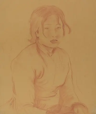 Peasant Girl av Berthe Morisot