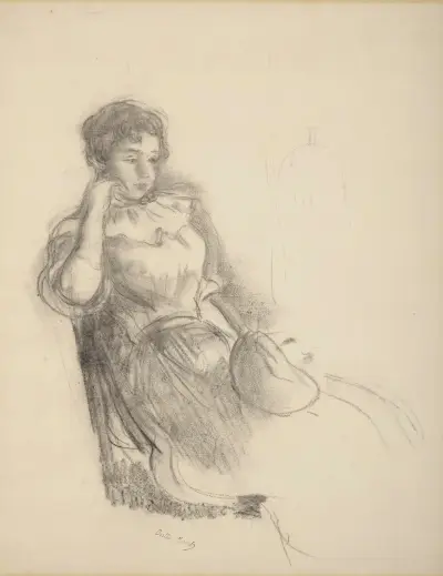 Study for ‘La Robe rose’ av Berthe Morisot