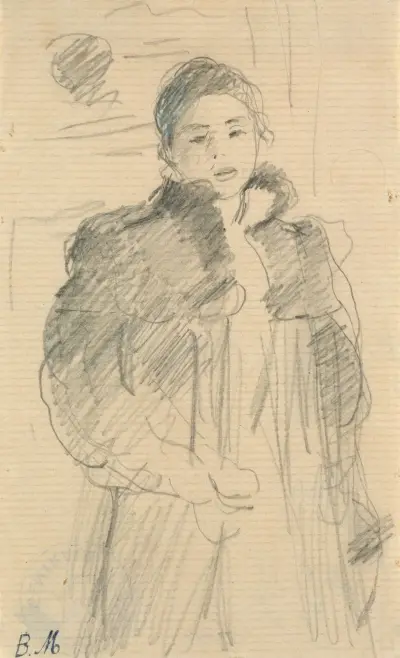 Study for ‘Young Girl in a Green Coat’ av Berthe Morisot