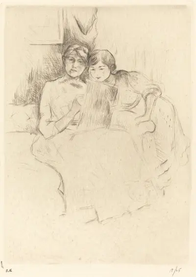 The Drawing Lesson, 1888 av Berthe Morisot