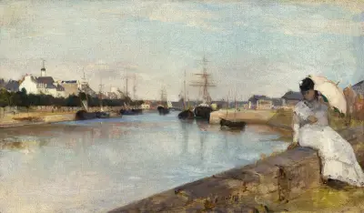 The Harbor at Lorient av Berthe Morisot