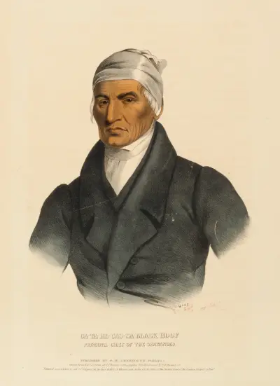 Ca-Ta-He-Cas-Sa-Black Hoof. Principal Chief Of The Shawanoes von Charles Bird King