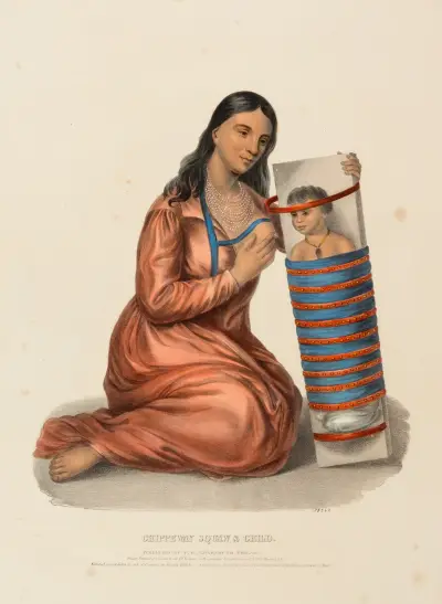 Chippeway Woman & Child av Charles Bird King