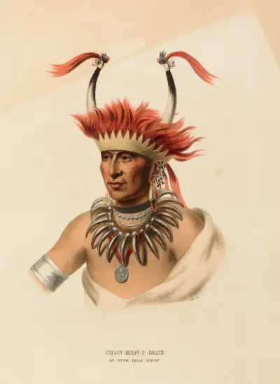Chon-Mon-I-Case. An Otto Half Chief av Charles Bird King