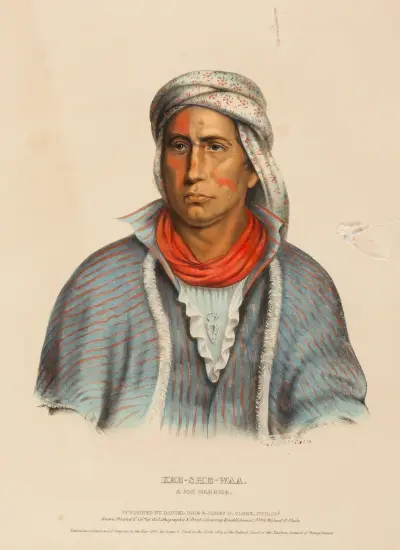 Kee-She-Waa. A Fox Warrior av Charles Bird King
