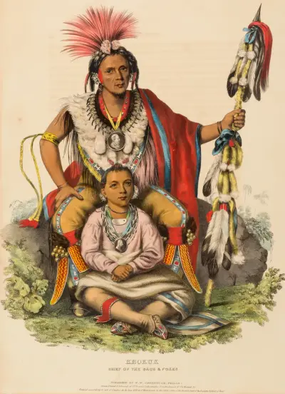 Keokuk. Häuptling der Sacs und Foxes von Charles Bird King