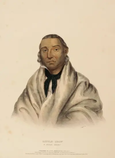 Lilla Kråkan. En siouxhövding av Charles Bird King