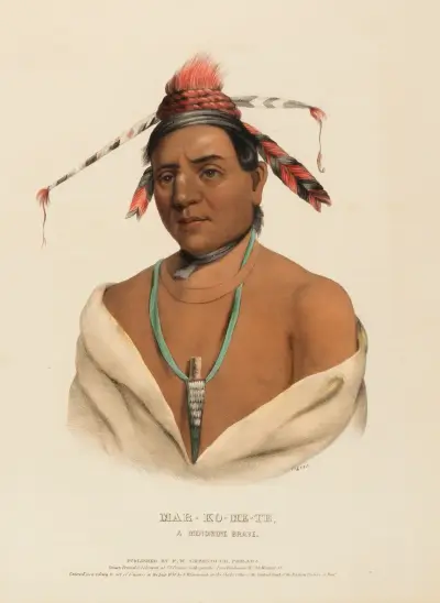 Mar-Ko-Me-Te, A Menomene Brave av Charles Bird King