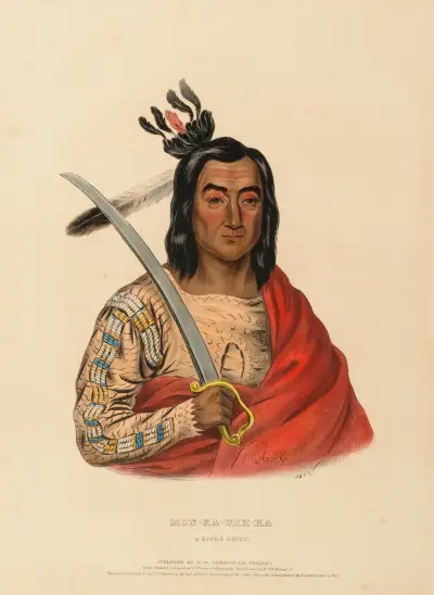 Mon-Ka-Ush-Ka. En siouxhövding av Charles Bird King