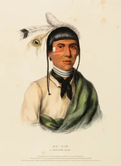 No-Tin. A Chippewa Chief av Charles Bird King