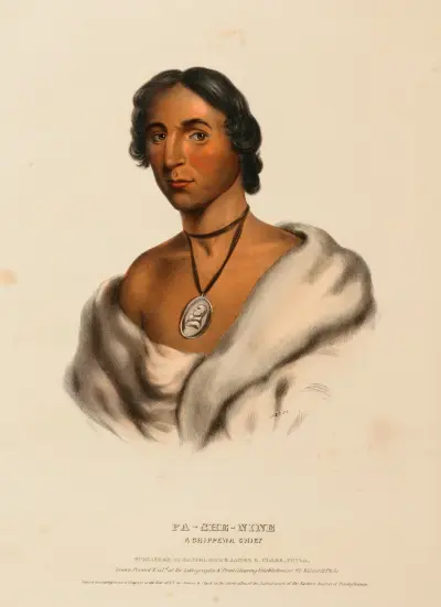 Pa-She-Nine. A Chippewa Chief av Charles Bird King