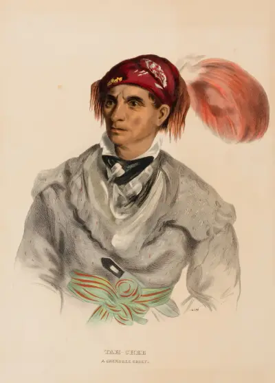 Tah-Chee (Dutch), A Cherokee Chief av Charles Bird King