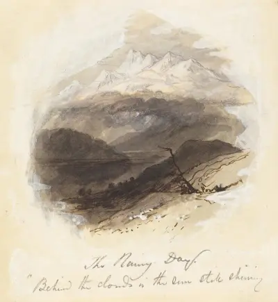 Illustration zu Longfellows ‚The Rainy Day‘ von Myles Birket Foster