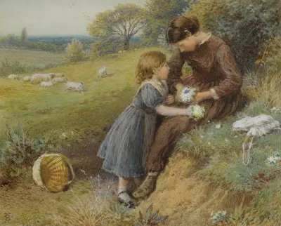 Primroses av Myles Birket Foster