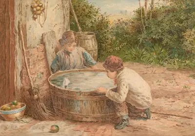 The Sailing Boat av Myles Birket Foster