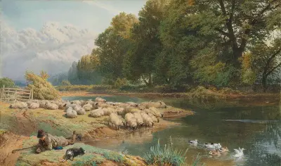 Die Wache des Hirten von Myles Birket Foster