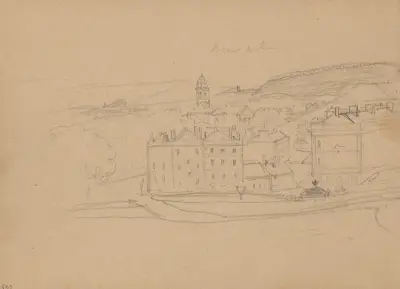 Topografische Ansicht einer Stadt und ihrer Umgebung – Nr. 1 von Myles Birket Foster