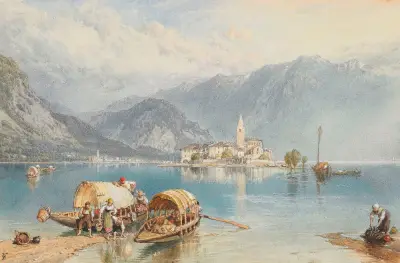 Blick auf Isola Bella, Lago Maggiore, Italien von Myles Birket Foster