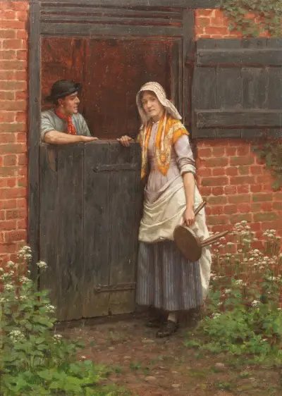 An Oft Told Tale av Edmund Blair Leighton
