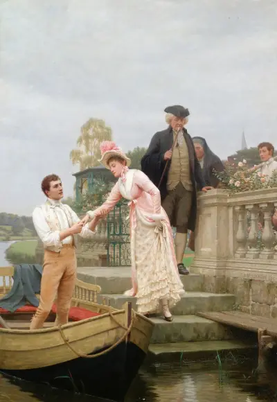 Lay Thy Sweet Hand In Mine And Trust In Me av Edmund Blair Leighton
