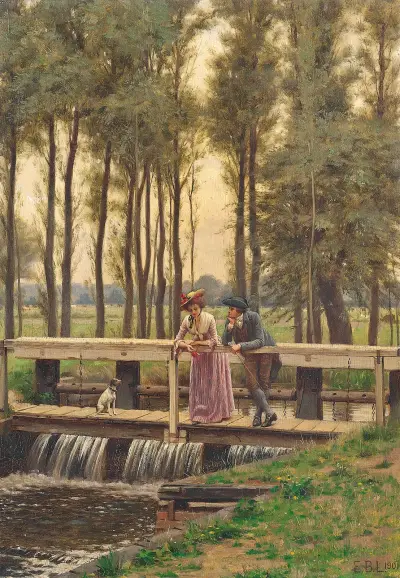 The Trysting Place av Edmund Blair Leighton