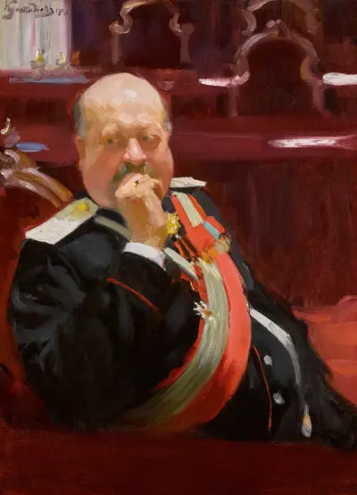 Portrait of Count Alexei Pavlovich Ignatiev av Boris Kustodiev