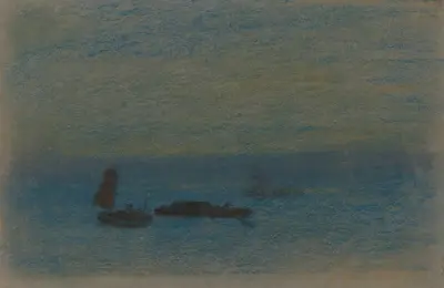 Båtar i natt av Arthur Bowen Davies