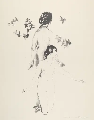 Circling Doves, Arthur Bowen Davies