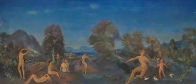 Hermes and the Infant Dionysus av Arthur Bowen Davies