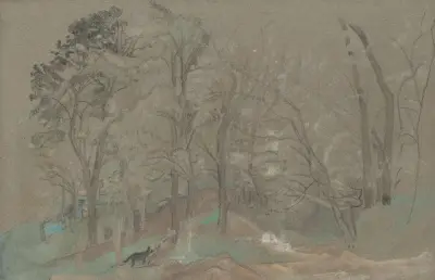 The First Snowfall av Arthur Bowen Davies