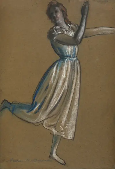 Dansande kvinna av Arthur Bowen Davies