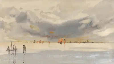 Kväll på lagunen, Venedig av Hercules Brabazon Brabazon