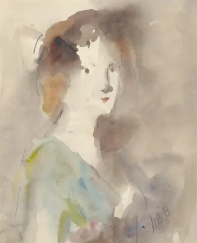 Portrait of a Woman av Hercules Brabazon Brabazon