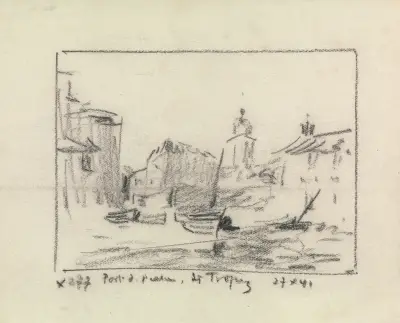 Quay of St. Tropez av Hercules Brabazon Brabazon