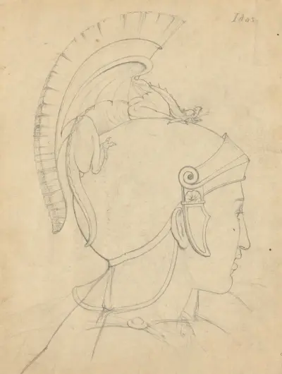 Study for The Judgment of Jupiter (Idas, head), 1815 – nr 3 av Samuel Finley Breese Morse