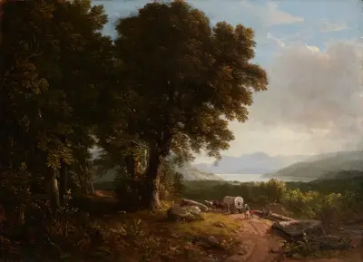 Landscape with Covered Wagon av Asher Brown Durand
