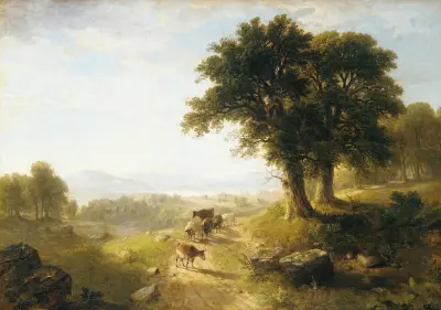 River Scene av Asher Brown Durand