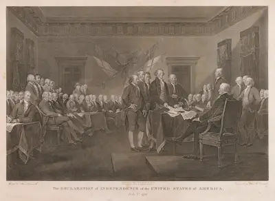Signing the Declaration of Independence av Asher Brown Durand