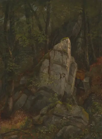 Studie av klippor i Pearsons ravin av Asher Brown Durand