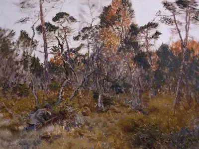 Älgjakt av Bruno Liljefors