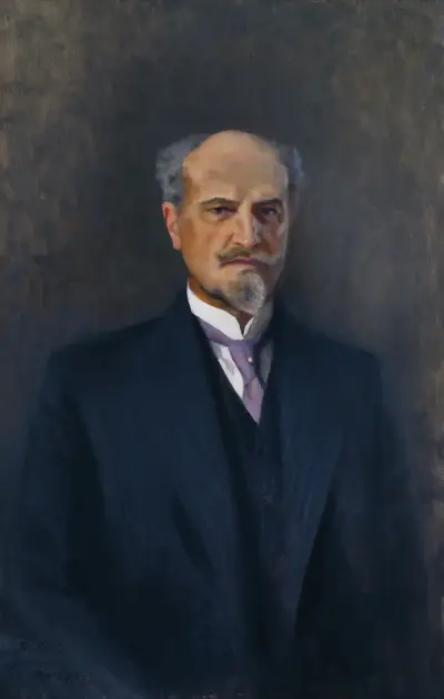 Porträtt av Ernest Thiel av Bruno Liljefors