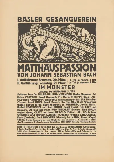 Basler Gesangverein – Matthäuspassion – von Johann Sebastian Bach av Burkhard Mangold