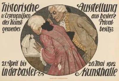 Historische Ausstellung v. Erzeugnissen des Kunstgewerbes aus Basler Privatbesitz in der Basler Kunsthalle av Burkhard Mangold
