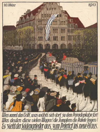 Was rennt das Volk, was wälzt‘s sich dort zu dem Paradeplatze fort av Burkhard Mangold