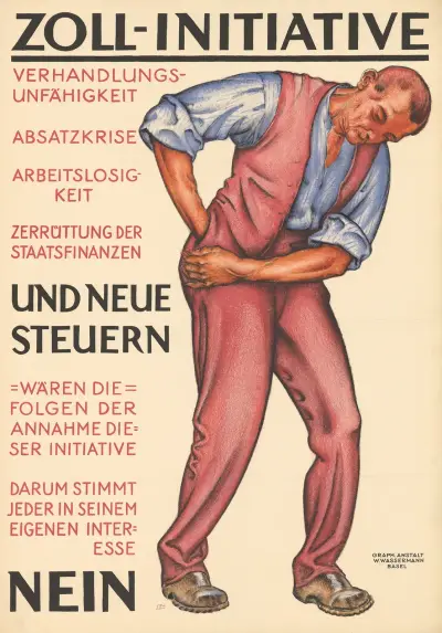 Zoll-Initiative – Nein Depicted place Sternenfeld Airport av Burkhard Mangold